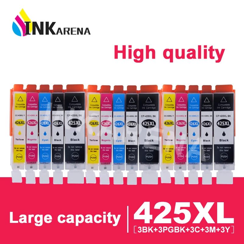 Картридж для принтера Canon PIXMA IP4840 IP4940 IX6540 MG5140 MG5240 MG5340 MX714 MX884 MX894 совместимый с PGI 425