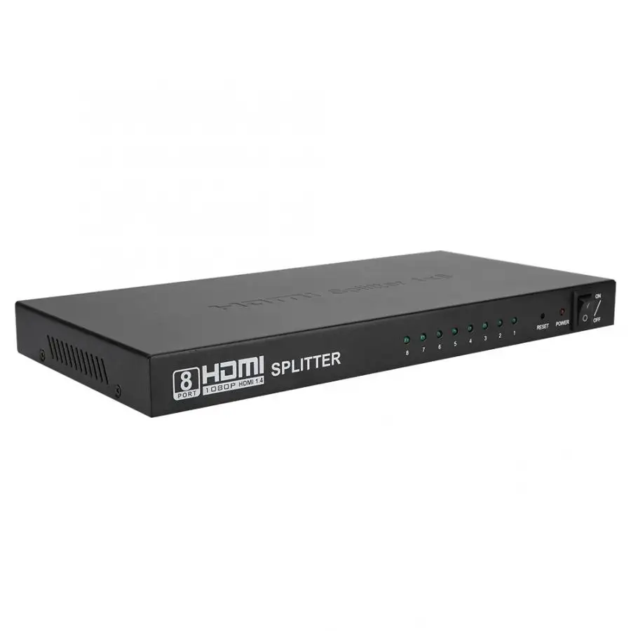 1x8 HDTV Allocator HDMI сплиттер 3D 1080 P Аудио видеораспределитель в 1 в 8 Выход 100-240 В в продаже