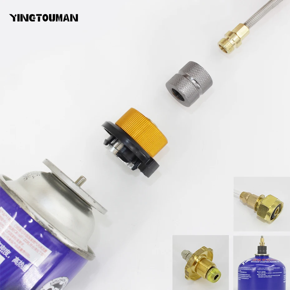 

YT Multi Purpose Gas Camping Stove Adapter Outdoor Gas Refill Adaptor Propane Thank Accessories LPG Flat Cylinder Coupler Bottle