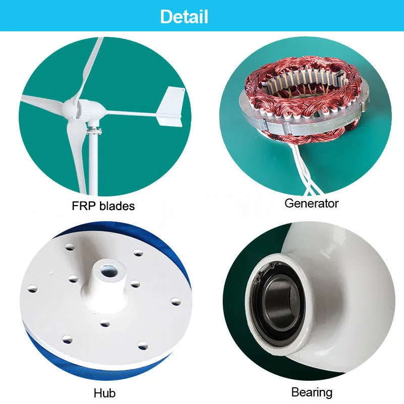1000 Вт ветряная турбина генератор переменного тока 24 В/48 в 3 лезвия 1150 мм низкая ветровая скоростная мельница, с Контроллер заряда ветровой энергии