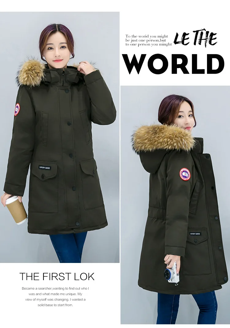 New winter cotton jacket female hooded women's long big yards thickening parkas manufacturer wholesale HS7373