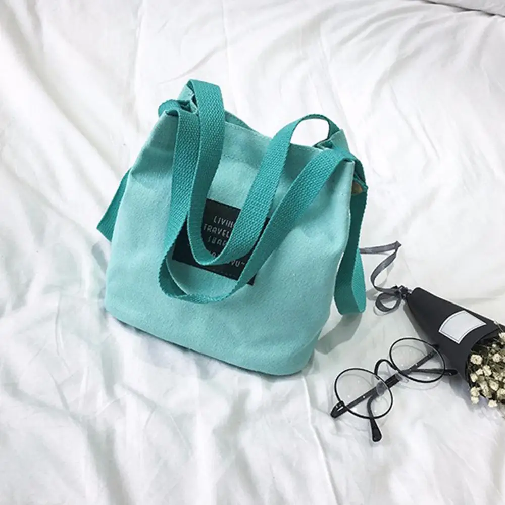 الفتيات الإناث إلكتروني طباعة الكتف رسول دلو حقائب النساء قماش صغيرة التسوق عارضة Crossbody أعلى-حقائب بيد