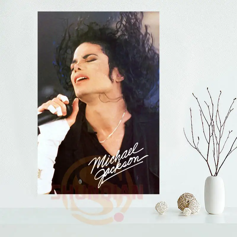 Плакат с Майклом Джексоном на заказ атласная ткань для печати плакатов на стену печать из шелковой ткани с принтом