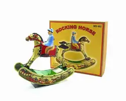 Детство памяти античный сцена олова Игрушечные лошадки детская ветровка на Железный робот рисунок Ретро ZAKKA Домашний Декор лошадка