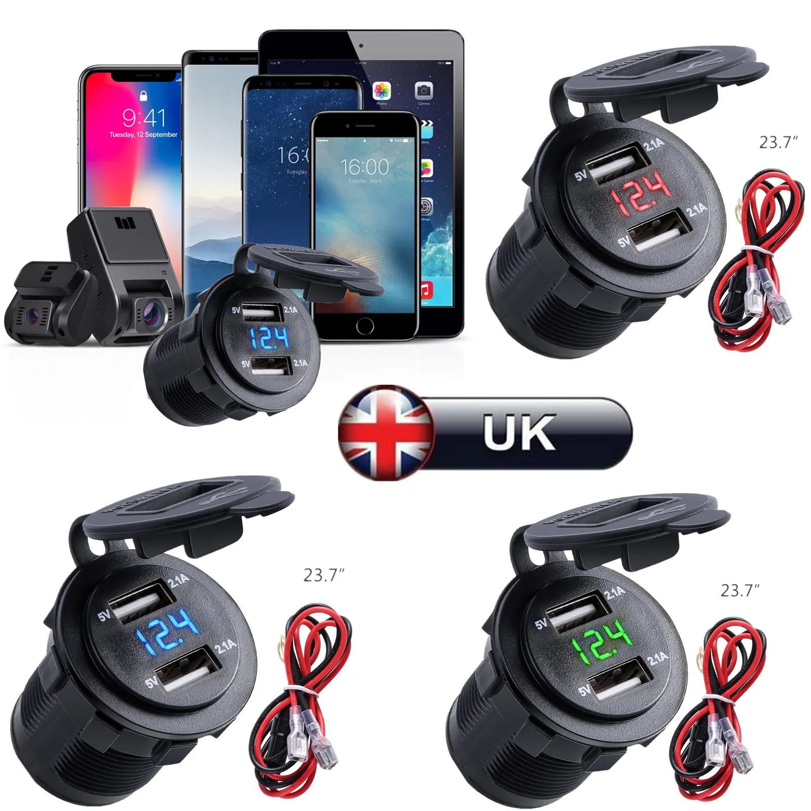 Интеллектуальное зарядное устройство с двумя разъемами USB IC 4 2 А