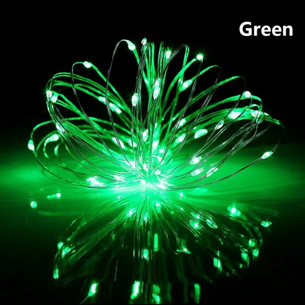 5 м 50 светодиодный S свет ремешок лампа светодиодный гирлянда на батарейках Рождественская вечеринка свадебные украшения дома сказочные огни - Цвет: Green