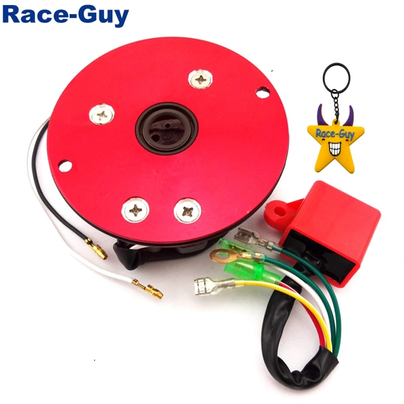 

Motorcycle Red Racing Magneto Stator Rotor Ignition CDI Box Kit For 110cc 125cc 140cc Chinese Lifan YX Pit Dirt Bike