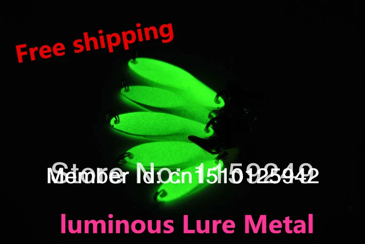 

luminous Fishing Lure Metal Spoon/Spinner winter fishing lure sea fishing tackle 5g7g10g14g21g