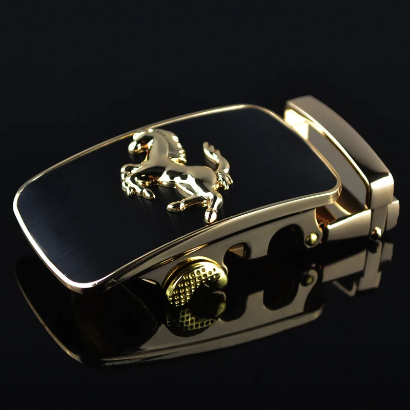 

3.5cm Width Belt Buckles For Men Silver Gold Horse Animal Men Designer Automatic Belt Buckle Heads Luxury Brand LY87879