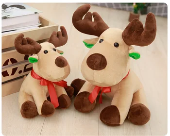 

1pc 25cm 35cm 45cm cartoon Christmas elk deer plush doll stuffed toy kids infant creative festival gift