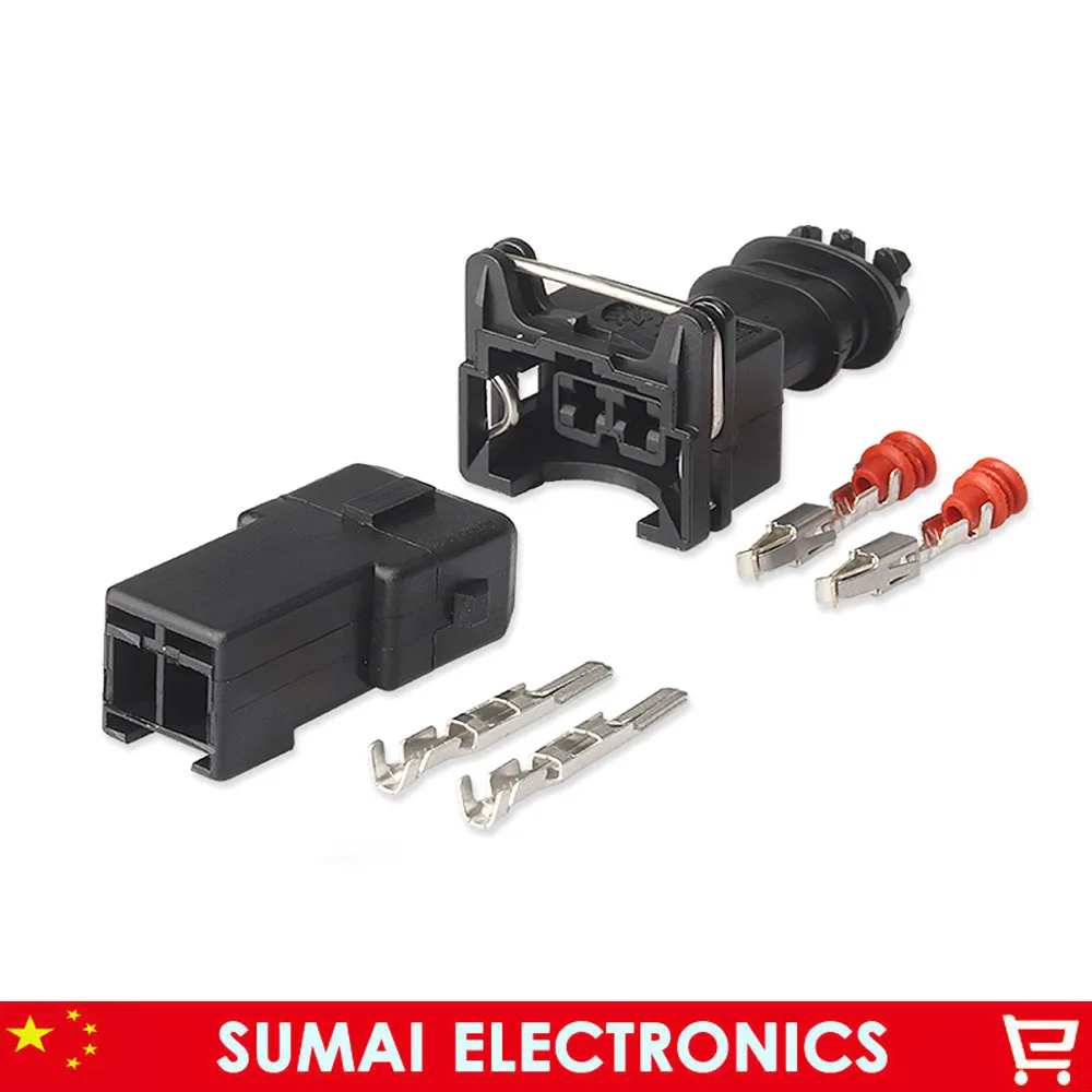 

282189-1 2Pin 3.5mm oil nozzle plug/connector,car sensor methanol refit plug connector for VW,Audi A6/A4 etc.