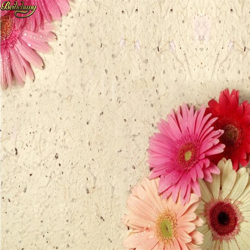 

beibehang papel de parede 3D TV backdrop Sunflower flowers mural custom wallpaper for wall murals wall paper roll living room