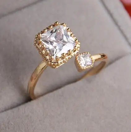 New RGP Fashion gold color plated zircon crystal rings Jewelry wholesale For Women Wedding Gifts B6.5D25211 ABC | Украшения и