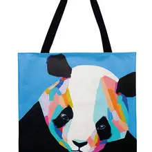 Женская сумка на плечо, льняная тканевая сумка, Повседневная Складная сумка для покупок, сумка-тоут с принтом маслом для женщин, пляжная сумка для улицы