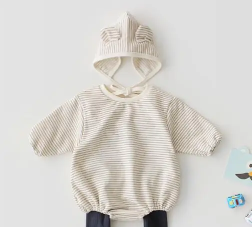 Детский комбинезон; одежда с рукавами «летучая мышь»; хлопковая шапочка с рисунком треугольника для альпинизма; Одежда для новорожденных; одежда для маленьких девочек - Цвет: style 1