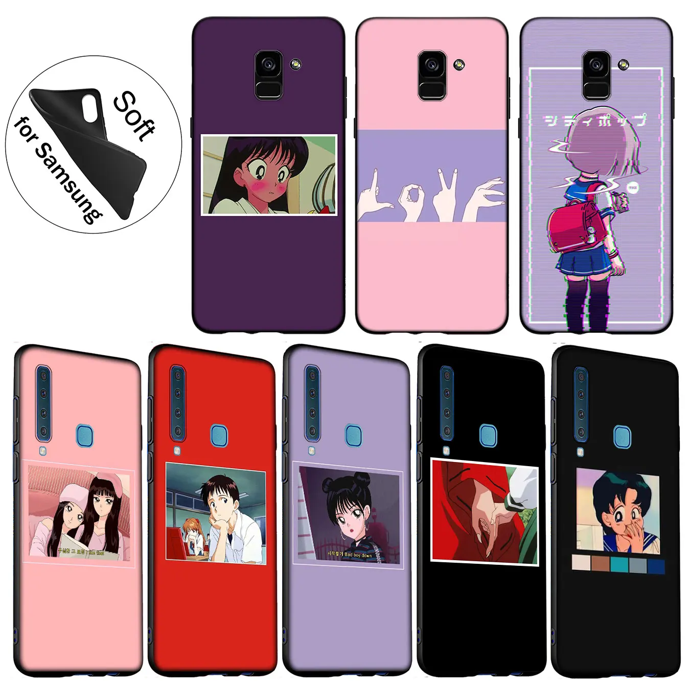 IYICAO мягкий чехол с японским аниме Love Friend ART для Samsung Galaxy A6 A9 A8 A7 2018 A3 A5 2016 2017 Note 9 8 10 Plus