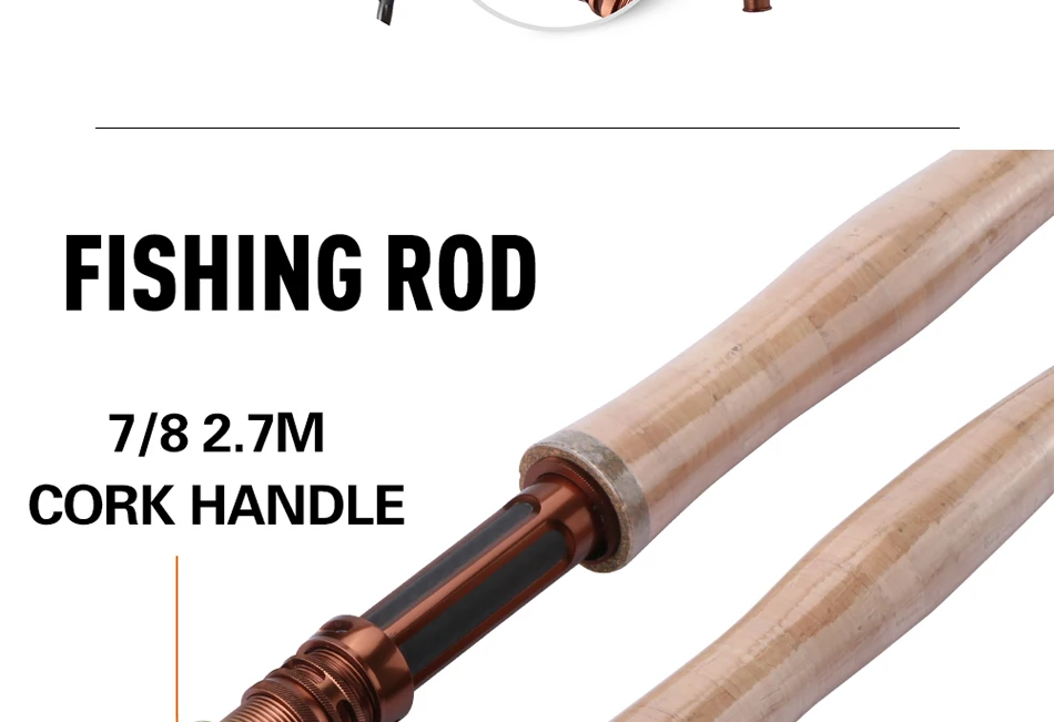 Goture Fly Rod Combo 2,7 M/3,0 M удочки для нахлыстом, 5/6 7/8 катушка для нахлыстом с ЧПУ обработанный алюминий, 16 шт. стример для сухих/влажных мух для форели