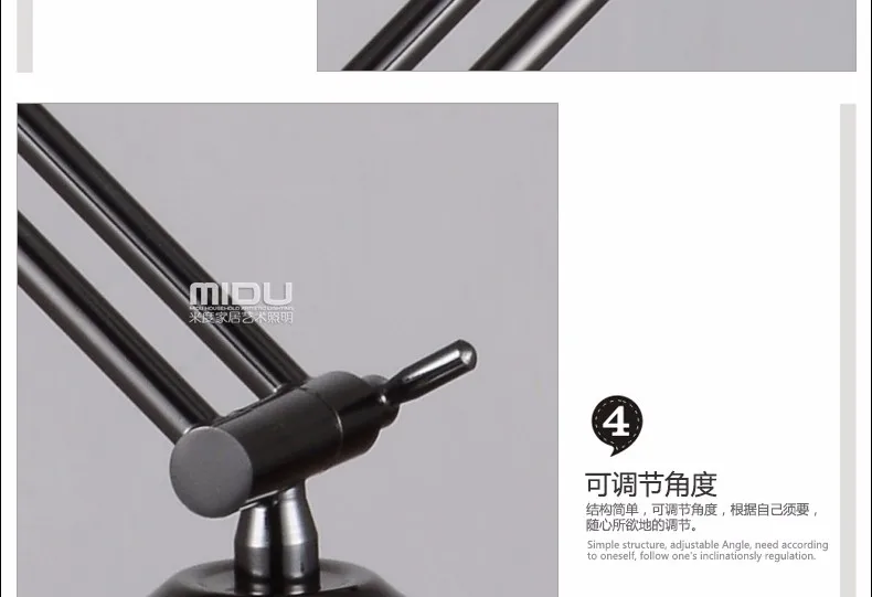 Qiseyuncai высококачественная металлическая длинная рука складной светодиодный Настольный светильник спальня кабинет офис, который защищает глаз затемнение настольная лампа