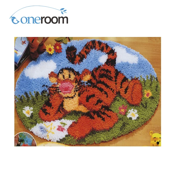 nOneroom ZD038 tiger on grass Hook Rug Kit DIY Unfinished Crocheting