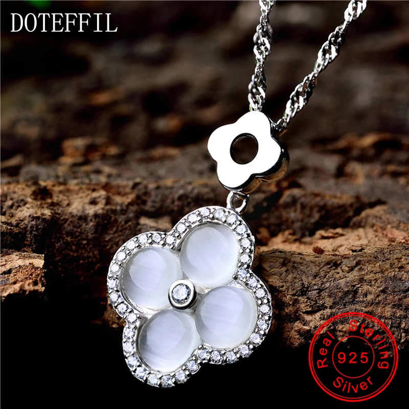 

Fashion 925 Silver Pendants Jewelry Symbol of Love Clover Necklace Sterling Silver Necklaces for Women Best Gift