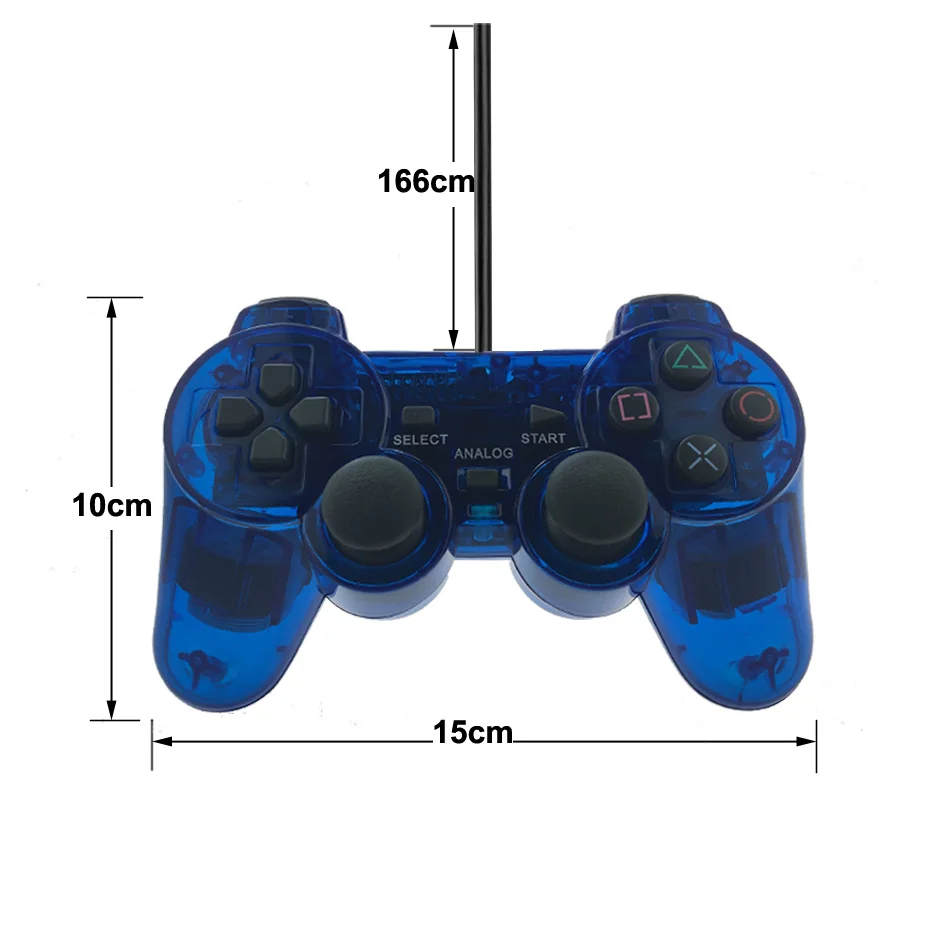Wired Gamepad for Sony PS2 Controller for Mando PS2/PS2 Joystick for plasystation 2 Double Vibration Shock Joypad Wired Controle