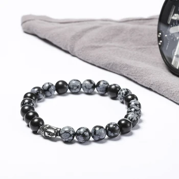 

Wholesales Men Bracelet snowflake stone Bead Tibetan Buddha Bracelet chakra Diffuser Charm Bracelets Men Jewelry gift 50pcs/lot