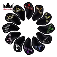 Новое поступление,, ручная работа, 12 шт., новинка, толстая искусственная кожа, несколько цветов, железная головка для гольфа, крышка для головы