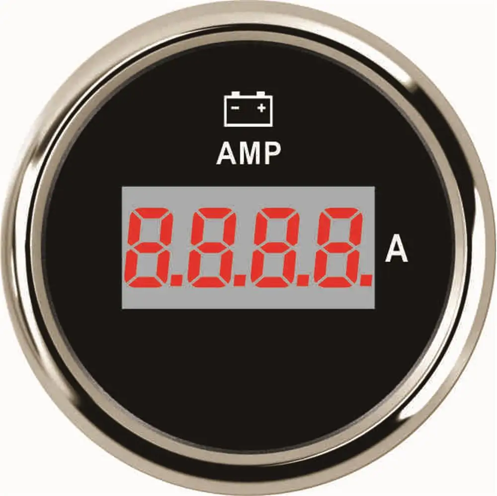 

1pc Red Backlight 52mm Digital Amperemeters +/-150A 9-32vdc Amp Gauges Current Meters with Current Sensor Fit for Auto