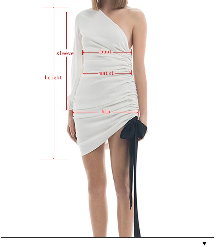 AEL платье для женщин с рюшами на одно плечо платья с длинным рукавом Подиум Мода стиль сплошной цвет панелями Vestidos Женская одежда