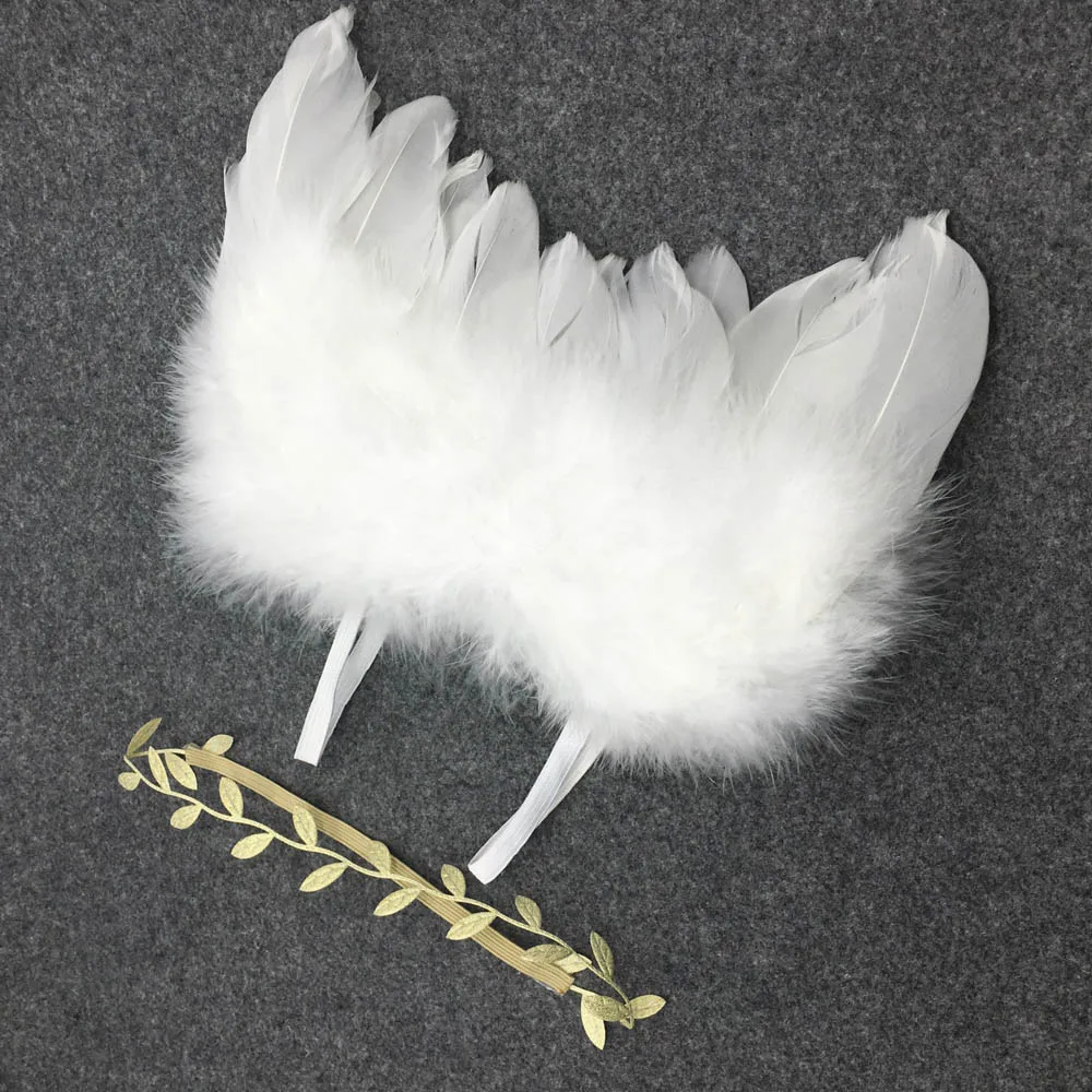 Свадебная вечеринка Декор фильмы фото реквизит Рождественский подарок шикарный висящий ангел белые крылья из перьев Рождественское украшение для рождественнской елки