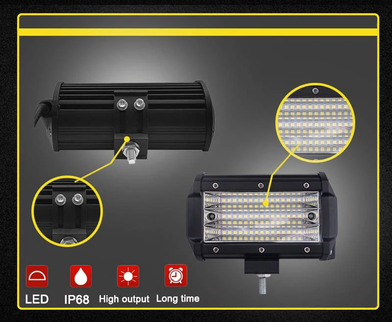 Светодиодный рабочий светильник 135 Вт 5 дюймов 6000 К Точечный светильник для автомобиля 4x4 внедорожный рабочий светильник для трактора мотоцикла лодки 12 В противотуманный головной светильник