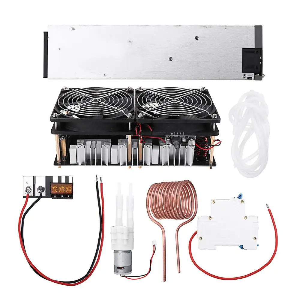 Beste 2500 W 48 V 50A ZVS Inductie Verwarming Module Hoge Frequentie Verwarming Machine Gesmolten Metalen Spoel Met Voeding Volledige kit