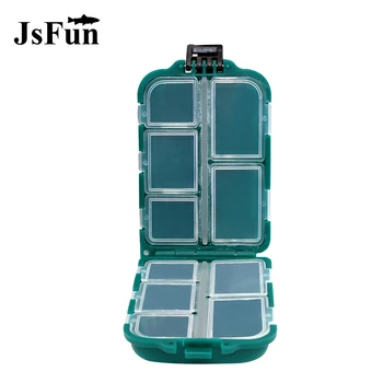 

JSFUN Carp Fishing Tackle Box Fishing Lure/Bait/Hook/Lead Sinker Storage Box 10 Compartment Case Accessories Plastic PJ12