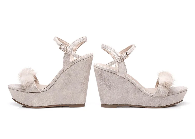 36_2019 Summer Fashion Womens Wedge Sandals Female Retro High Heeled Platform Rhinestone Shoes Online