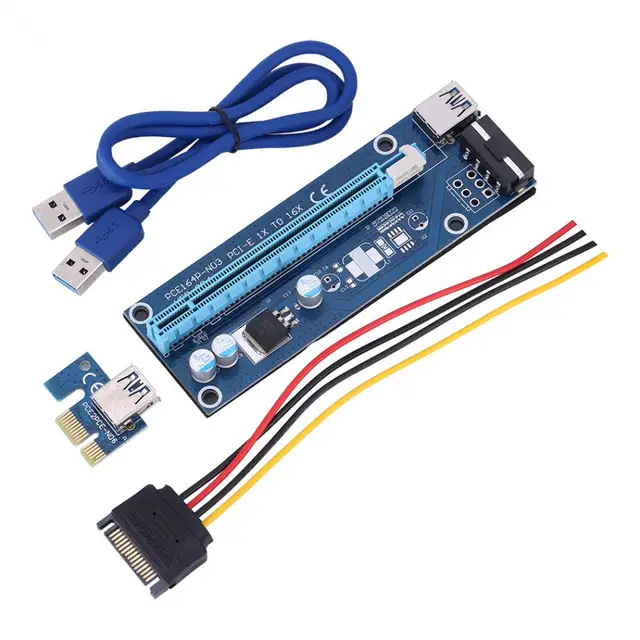 Best Price Installer PCI-E Riser Graphics Card For Mining Computer Accessories PCI-E Express 1x to 16x USB 3.0 Powered Extender Adapter