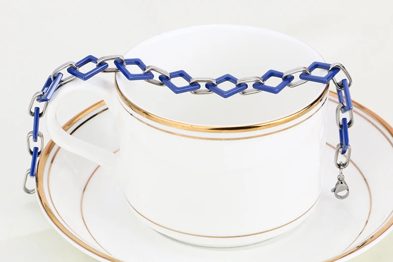 Модные ювелирные изделия квадратный браслет синий керамический браслет из нержавеющей стали Шарм для женщин дизайн здоровый материал Свадебная вечеринка