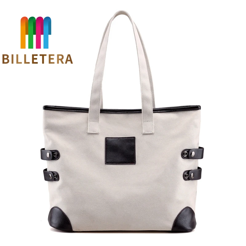 

BILLETERA Fashion Handbags Women Canvas Bag for Woman Casual Simple Large Capacity Female Handbag Shoulder Bag Tote