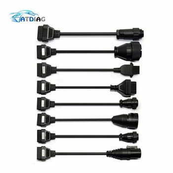 

Hot Sale Truck Cables Pro OBD2 OBDII car cable Trucks Diagnostic tool connect cable 8 PCS Trucks Cables