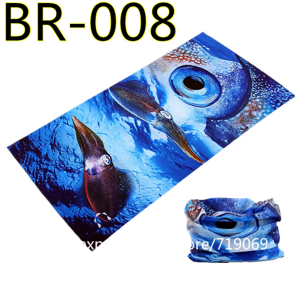 BR 008 BR001-037, новейшая модель, бесшовная бандана для рыбалки, пешего туризма, велоспорта, волшебный шарф, много солнцезащитных шарфов для женщин и мужчин, маска бандана - Цвет: BR 008