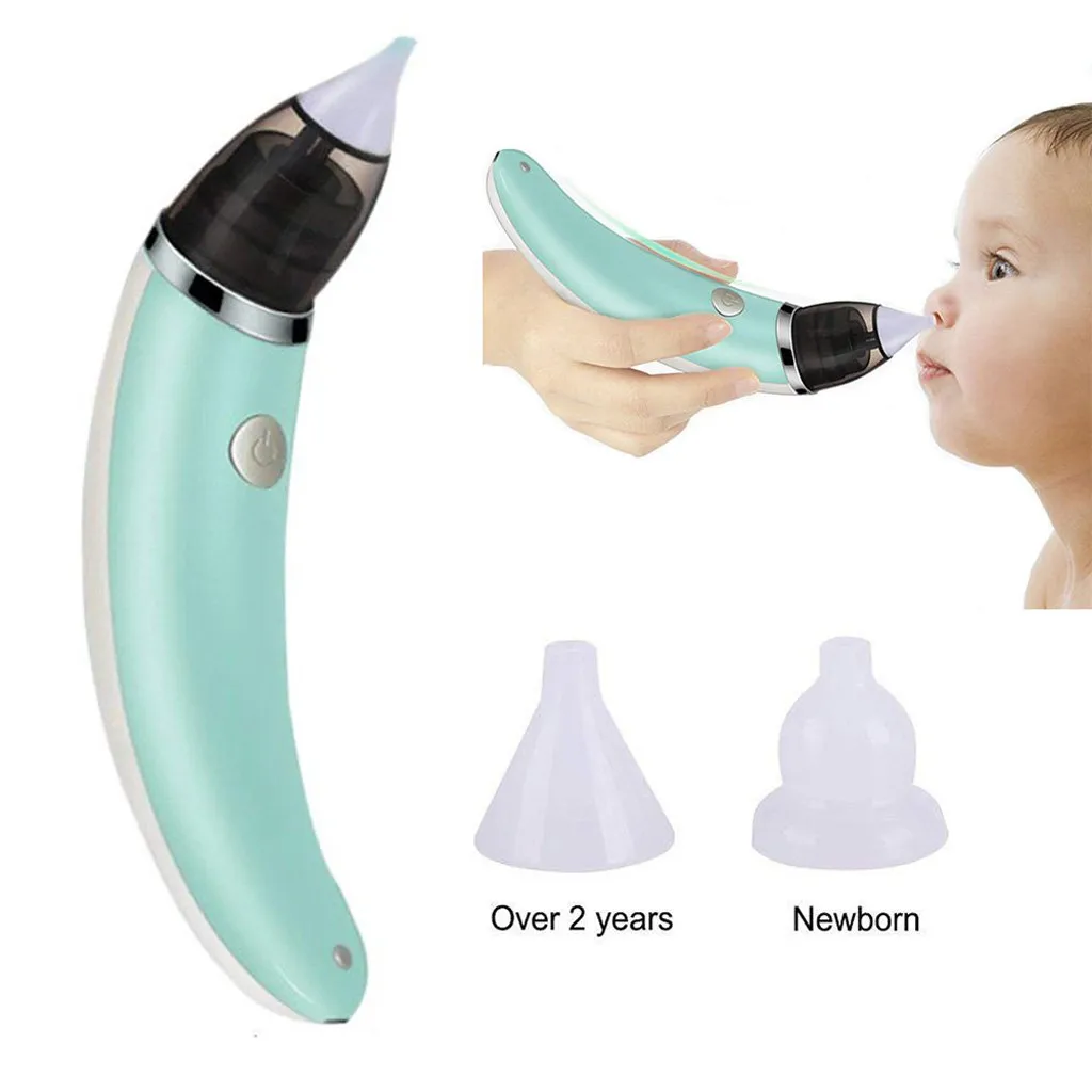 

Baby Nasal Aspirator Electric Safe Hygienic Nose Cleaner Sniffling Equipment Nose Snot Sucker For Newborn and Over 2 Years 2Tips