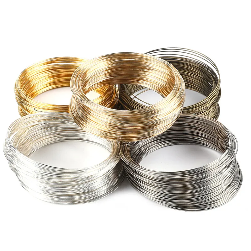 100pcs Thickness 0.6mm/Diameter 6cm Wire Chain Bracelet Memory Beading Steel Wire For DIY Jewelry Making