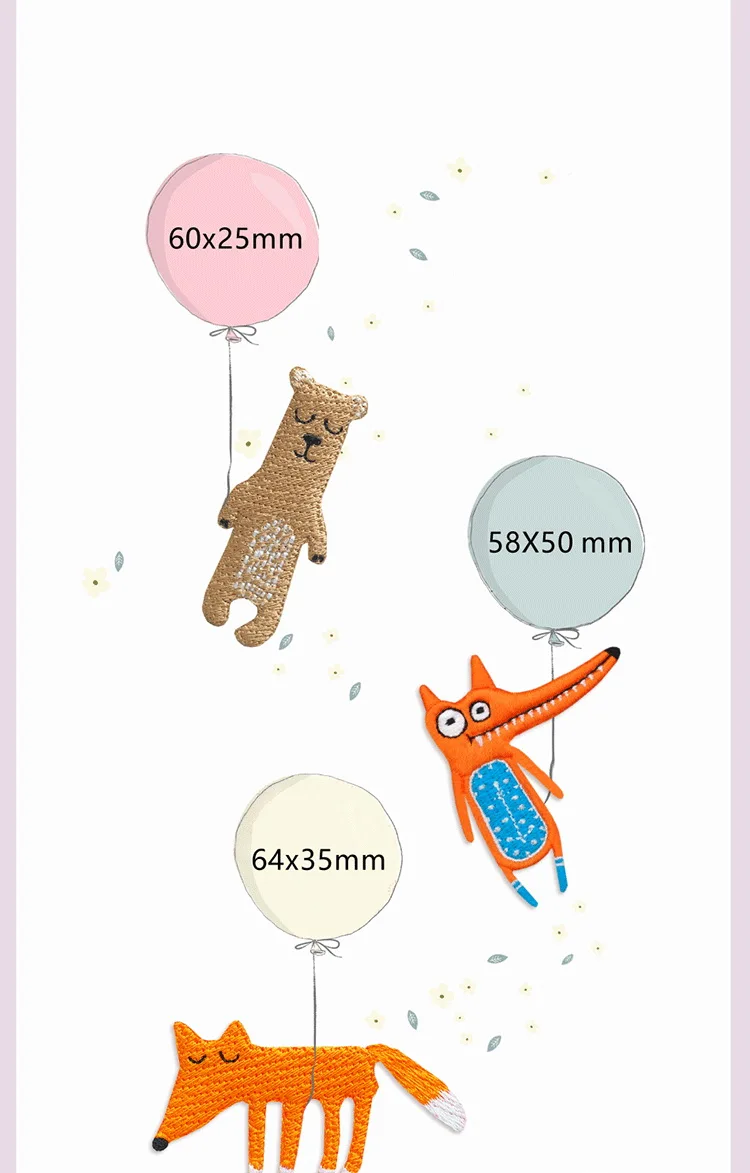 

Nt01 Handmade accessories embroidery cloth stickers Applique patches clothes diy patch cute hat bag forest animal bear