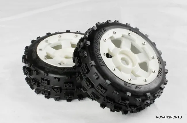 

baja front new knobby tire set with high strength nylon hub 85073