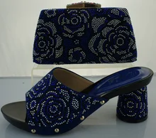 Neue Ankunft Afrikanische Hochzeit Schuhe Und Tasche Set Fashion Frau High Heels Schuhe Und Tasche Set Für Party Hochzeit Lila Sandale ME2215