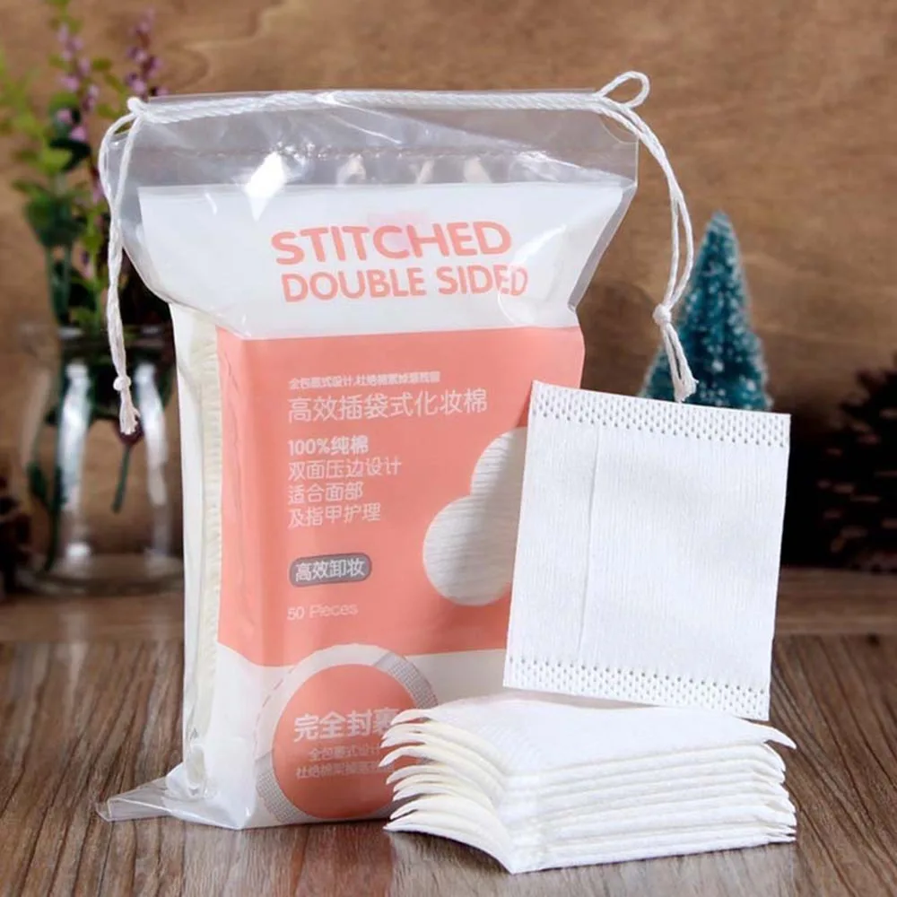 Buy 50Pcs/lot Soft Natural Cotton Pads Cosmetic Makeup