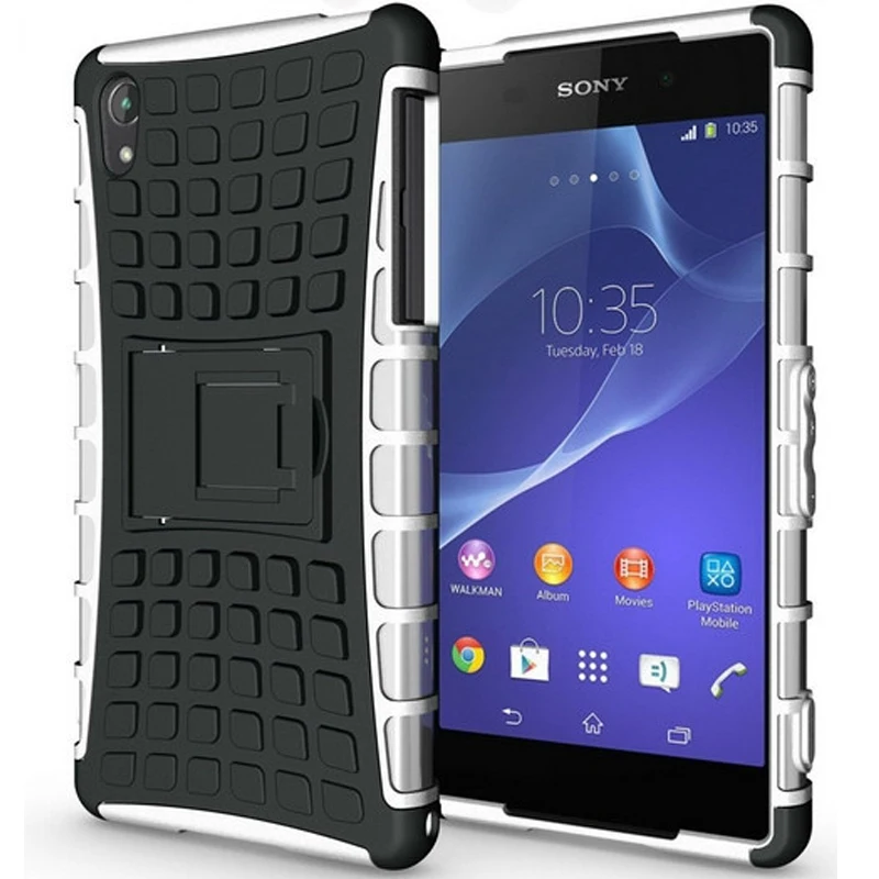 

For Sony Xperia Z2 Case Cover Sony Xperia Z2 D6502 D6503 Phone Case Soft Silicone Hard Shell Dual Back Cover Rugged Grip Armor