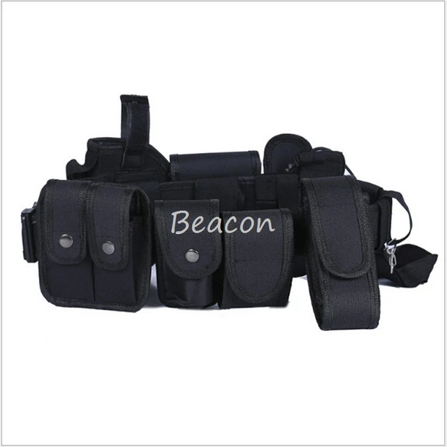 Kit de cinturón de Servicio de Policía, equipo de aparejo de cinturón de  servicio multifuncional, Kit de cinturón de guardia de entrenamiento  militar táctico, incluye bolsas - AliExpress