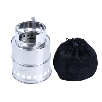 

Folding Wood Gasifier Stainless Steel Solidified Alcohol Stove Backpacking Survival Firewood Burning Cooking System
