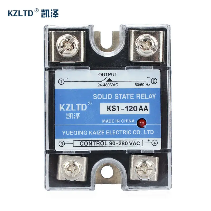 KZLTD SSR 120AA AC Solid State Relay SSR AC AC Relay Single Phase SSR