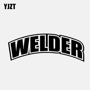 

YJZT 14CM*5.2CM WELDER Vinyl Decal Car Sticker Diesel Truck Black/Silver C3-0978